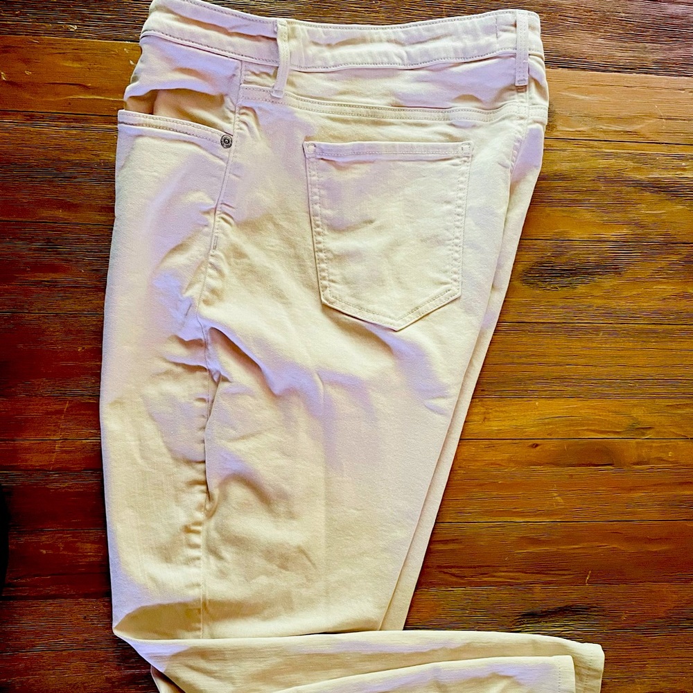 NYDJ Ami Ankle Jeans, Light Beige, Size 14